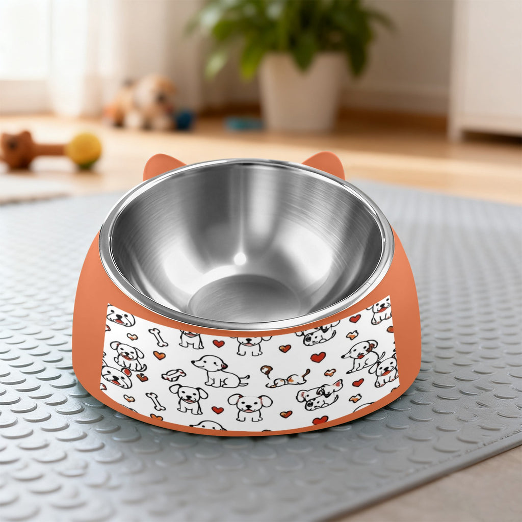 A Rich and Rich Playtime Doodles Orange Pet Bowl - Rich and Rich Homeopportunities