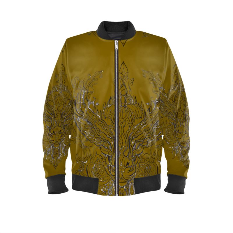 Men's classic bomber jacket with ribbed cuffs and full lining