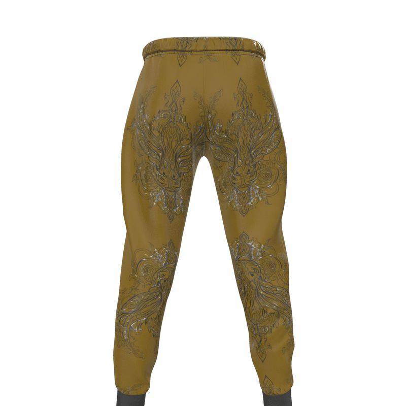 Men's slim fit poly-elastane joggers with cuffed ankles and drawstring
