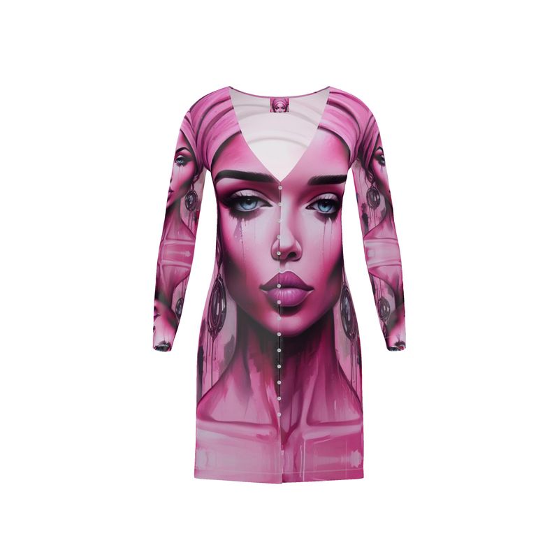 R&RH 'Her Eyes' Pink Designer Ladies Cardigan