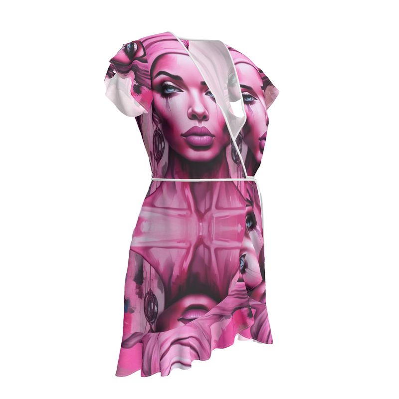 R&RH 'Her Eyes' Pink Designer Tea Dress