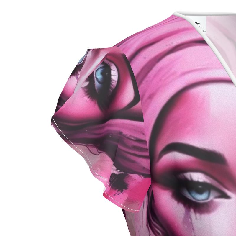 Rich and Rich 'Her Eyes' Pink Designer Women's Tea Dress