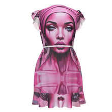 Load image into Gallery viewer, R&amp;RH Her Eyes Pink Unisex Tea Dress
