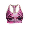R&RH 'Her Eyes' Pink Designer Sports Bra