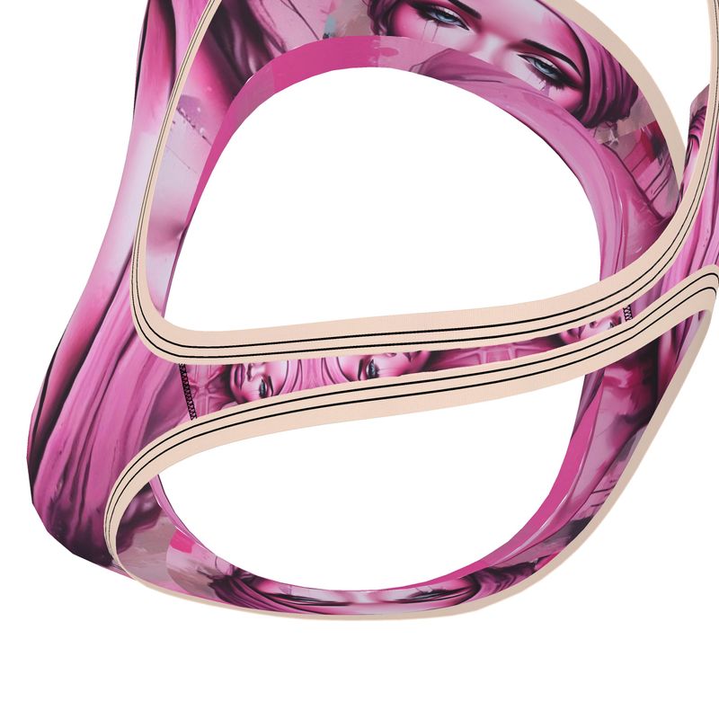 R&RH 'Her Eyes' Pink Designer Sports Bra