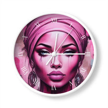 Load image into Gallery viewer, R&amp;RH &#39;Her Eyes&#39; Pink Designer Wall Clocks

