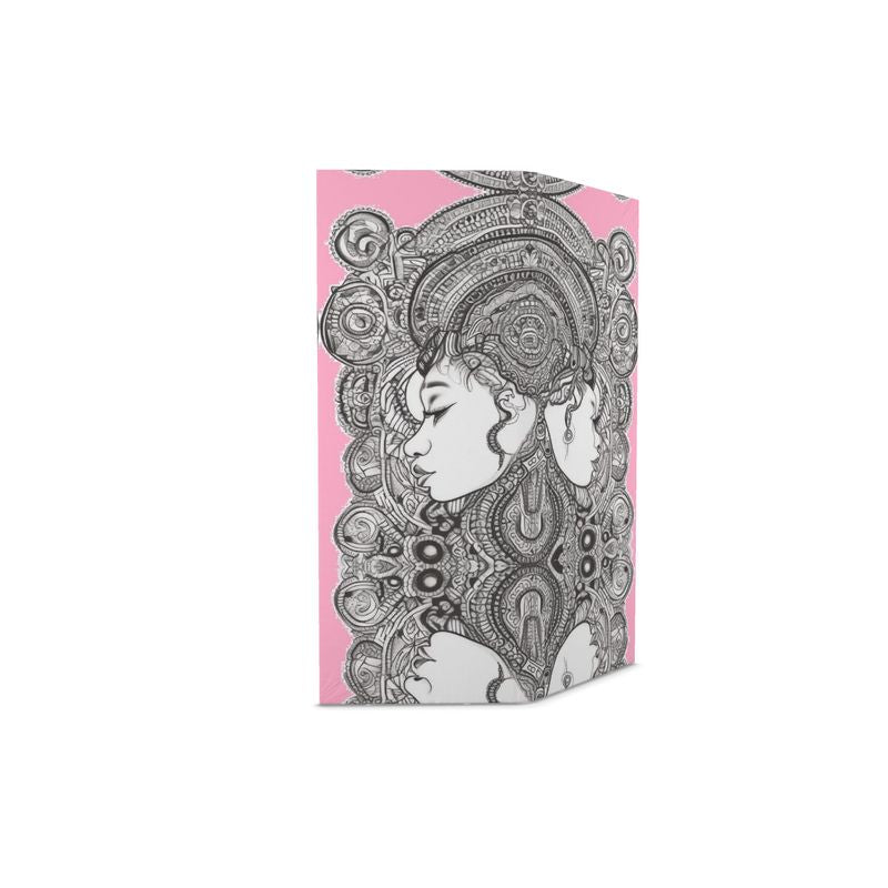 Rich and Rich Pink Destiny Designer Originals Folding Screen made of canvas with concertina fold