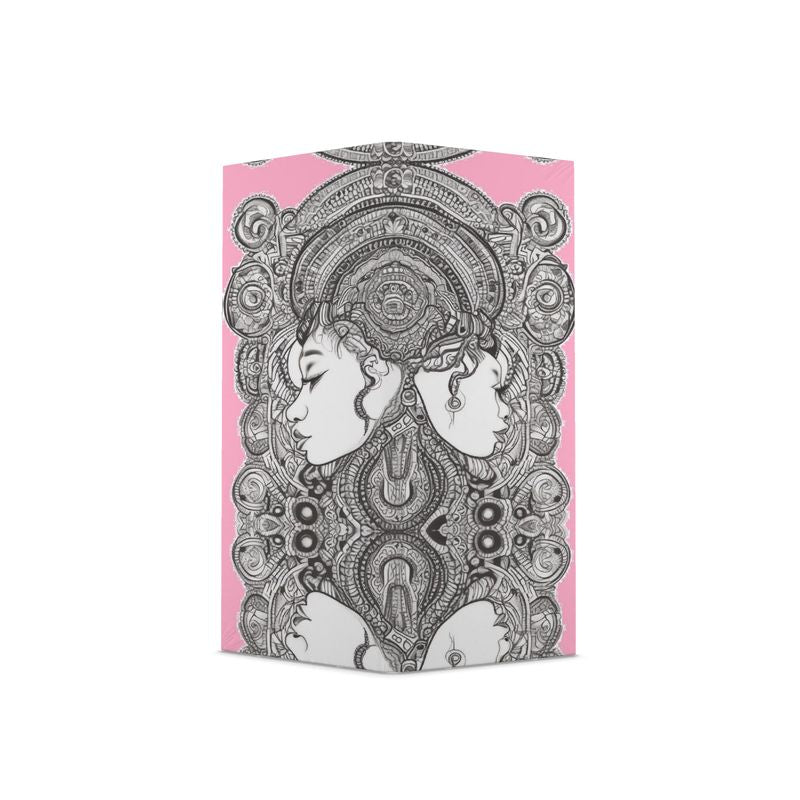 Rich and Rich Pink Destiny Designer Originals Folding Screen made of canvas with concertina fold