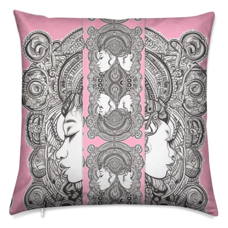 Rich and Rich Pink Destiny Panel Cushion — Designer Home Décor
