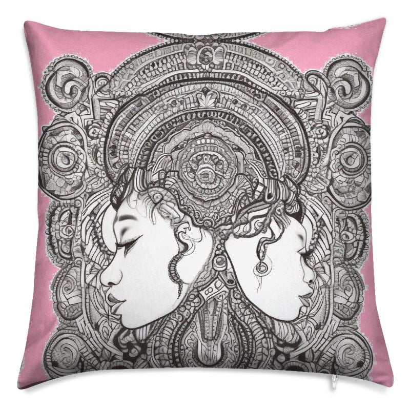 Rich and Rich Pink Destiny Panel Cushion — Designer Home Décor