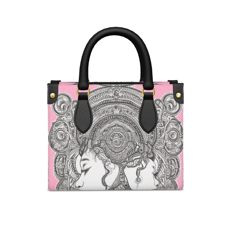 Rich and Rich Pink Destiny Mini Bonchurch Shopper Bag in genuine Nappa leather with tan suede lining