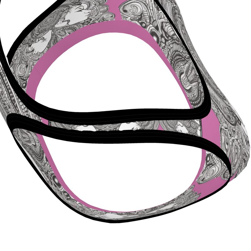 Rich and Rich Pink Destiny Designer Sports Bra made with Flex Sport Lycra fabric
