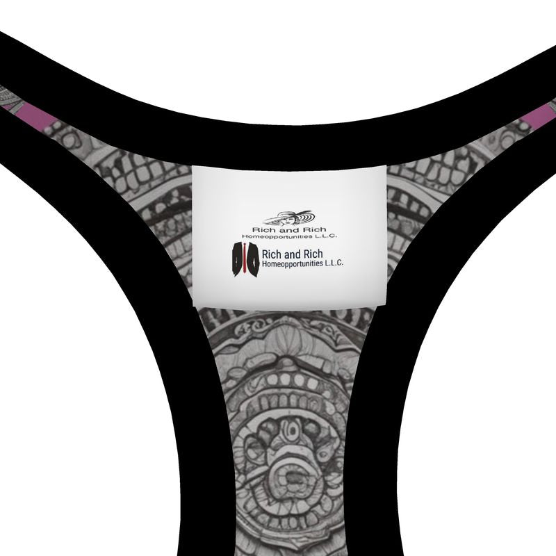 Rich and Rich Pink Destiny Designer Sports Bra made with Flex Sport Lycra fabric