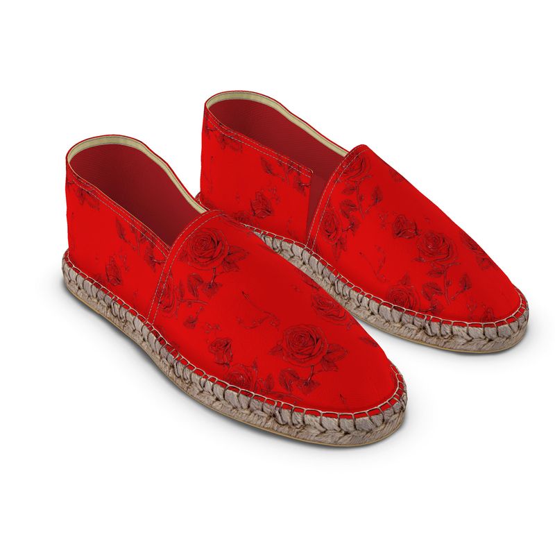 Handmade unisex espadrilles with jute insole and non-slip rubber sole