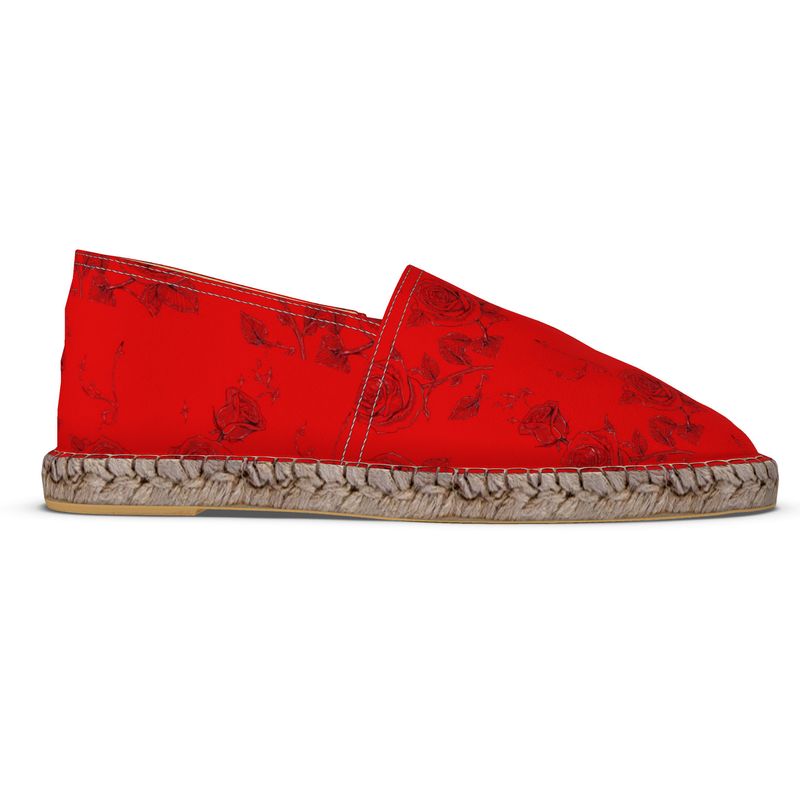 Handmade unisex espadrilles with jute insole and non-slip rubber sole