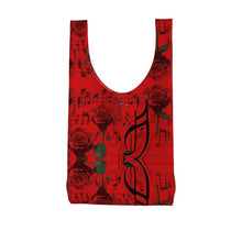 Load image into Gallery viewer, R&amp;RH Musical Lyrics Red Parachute Shopping Bag
