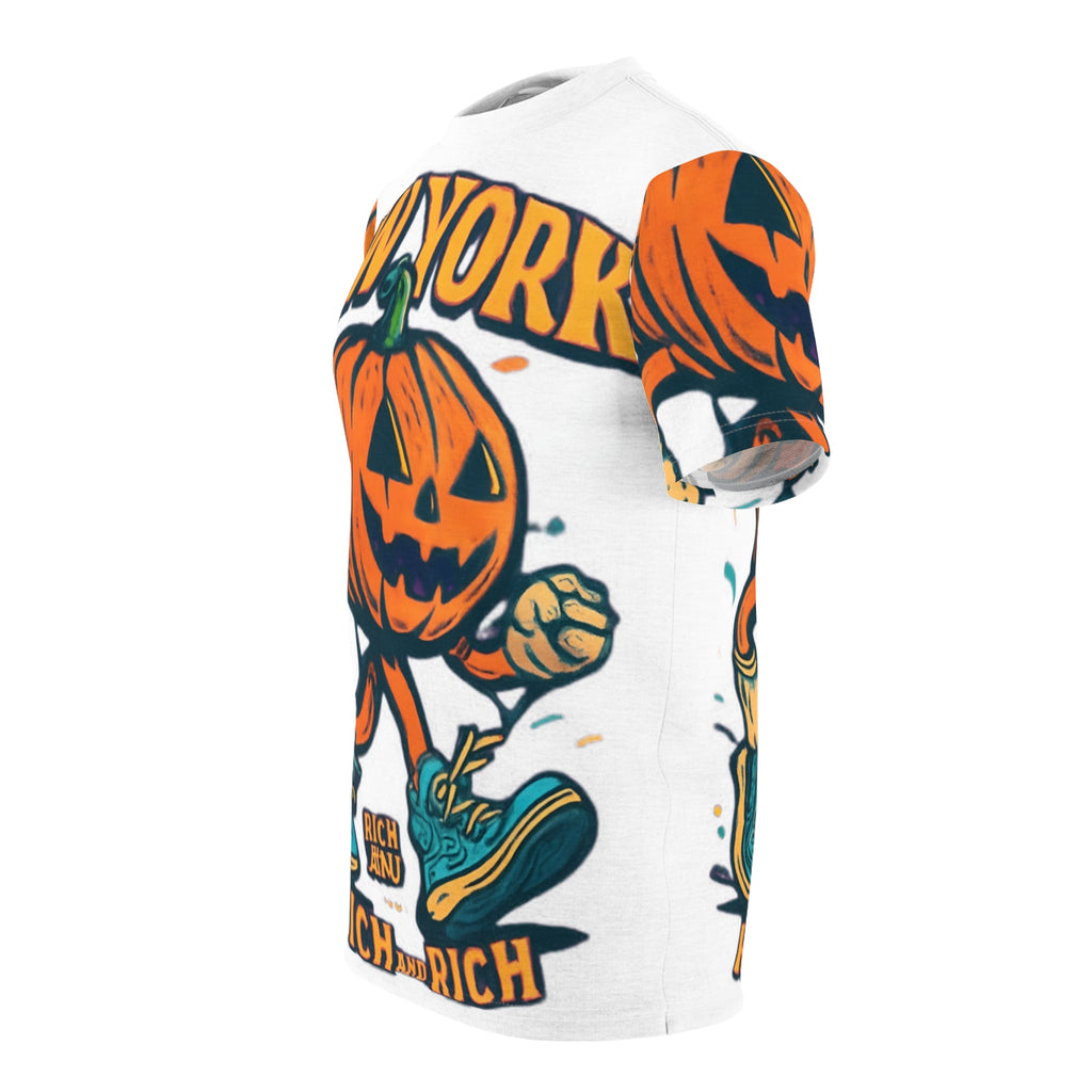 Halloween Pumpkin Unisex Tee, Unique Graphic T-Shirt, Seasonal Casual Wear, Fall Apparel, Perfect for Halloween Parties