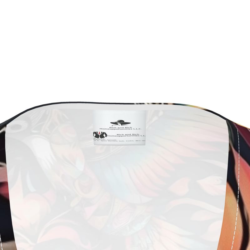 Rich and Rich Birdsong Multicolor Women's Black Wrap Dress