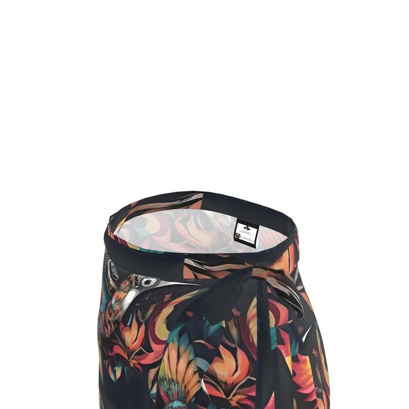 Flounce Skirt by Contrado in soft poly crepe fabric with wrap design and belt tie