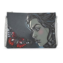 Load image into Gallery viewer, R&amp;RH Black  Beautiful Artistic Butterfly Crossbody Bag With Chain
