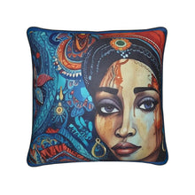 Load image into Gallery viewer, R&amp;RH Women&#39;s Whimsical Blue Designer Remix Cushion
