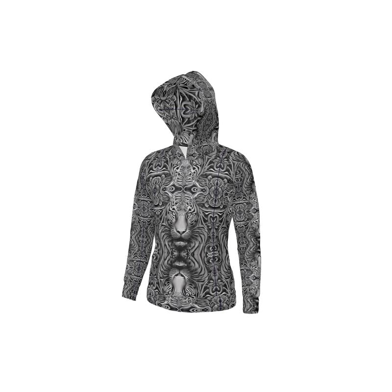 R&RH Portraits of Animal Gray Beauty Artistic Design Men's Gray Hoodie