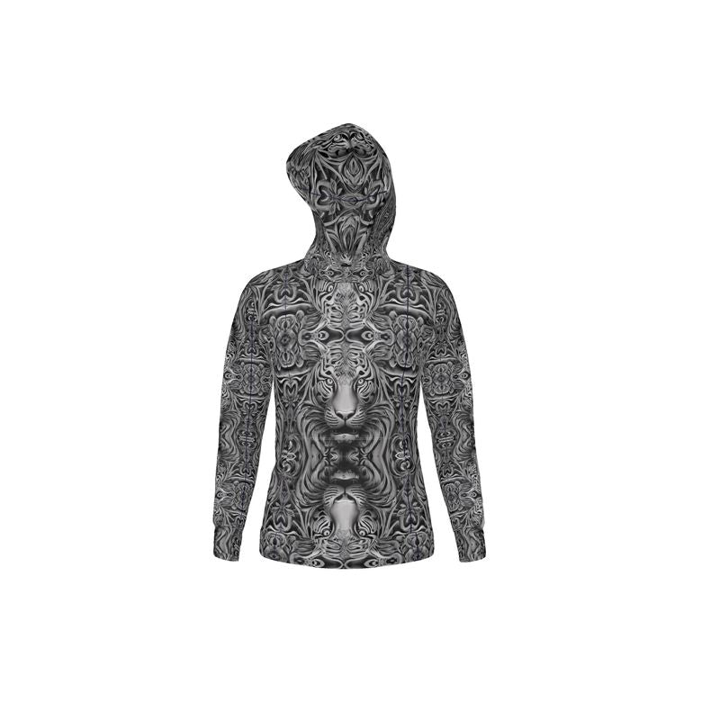 R&RH Portraits of Animal Gray Beauty Artistic Design Men's Gray Hoodie