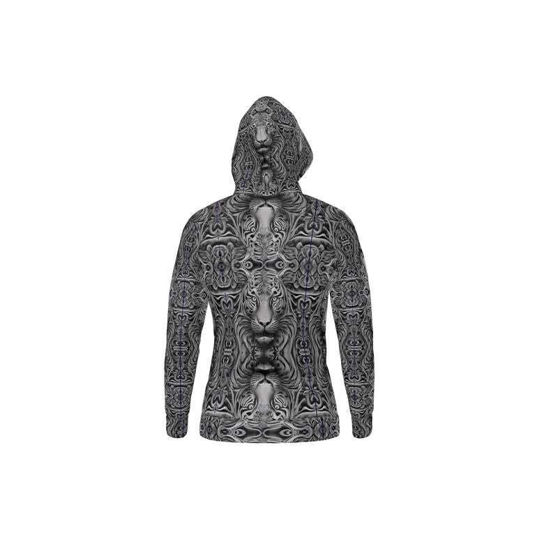 R&RH Portraits of Animal Gray Beauty Artistic Design Men's Gray Hoodie