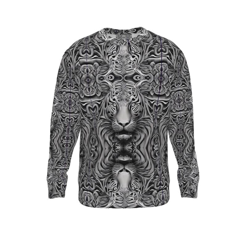 R&RH Portraits of Animal Gray Beauty Artistry Sweatshirt featuring artistic gray animal design, unisex relaxed fit