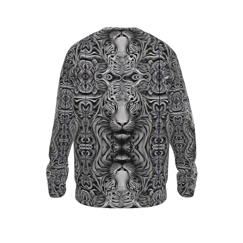 R&RH Portraits of Animal Gray Beauty Artistry Sweatshirt featuring artistic gray animal design, unisex relaxed fit