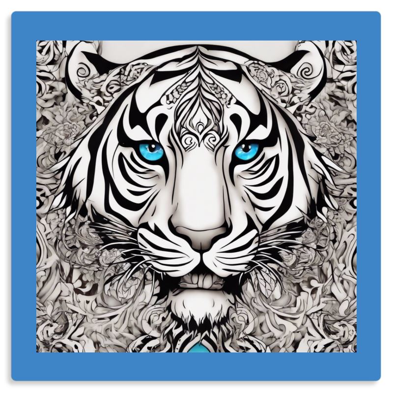 R&RH Majestic Tiger Acrylic Print wall art featuring a vibrant, detailed tiger portrait