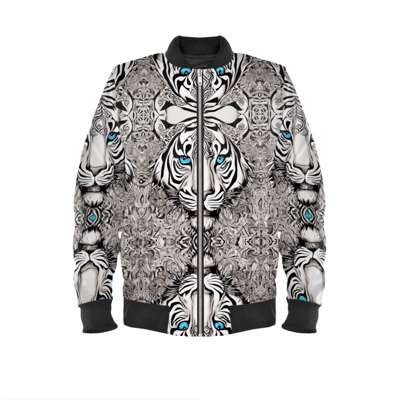 Mens Classic Bomber Jacket with ribbed cuffs and zip front