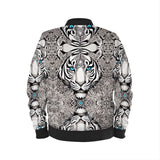 Classic men's bomber jacket with ribbed cuffs and waistband, full lining and zip front — product detail