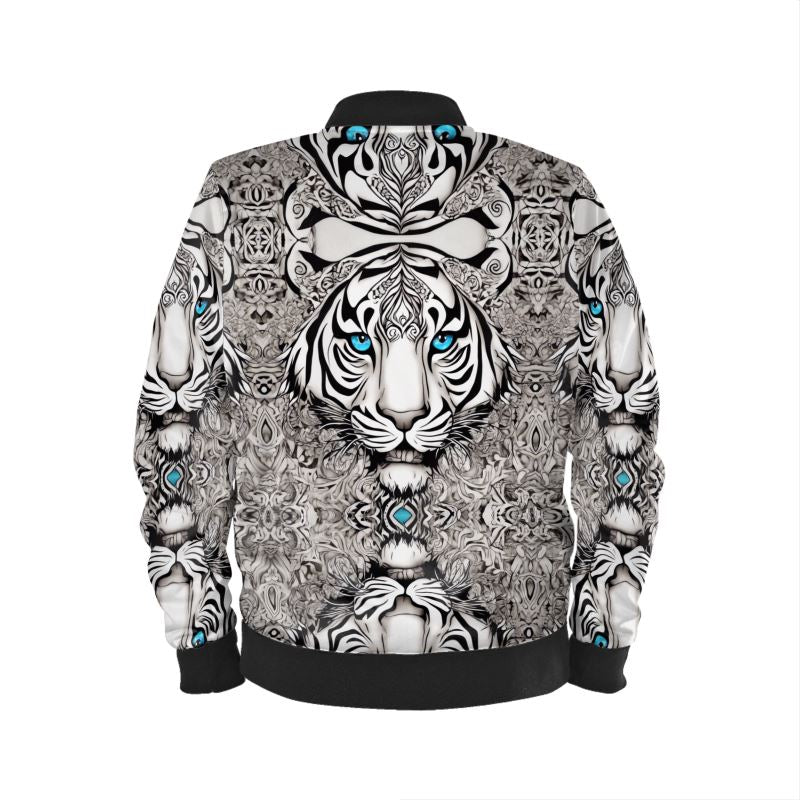 Mens Classic Bomber Jacket with ribbed cuffs and zip front