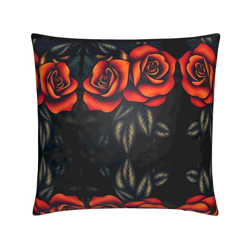 R&RH Burnt Orange Roses Designer Originals Cushions