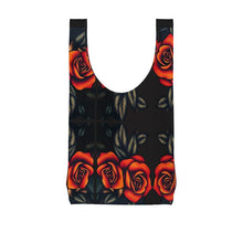 Load image into Gallery viewer, R&amp;RH Burnt Orange Roses Designer Originals Parachute Shopping Bag
