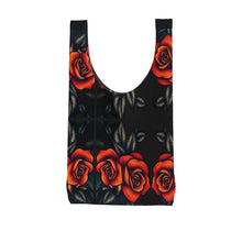 Load image into Gallery viewer, R&amp;RH Burnt Orange Roses Designer Originals Parachute Shopping Bag
