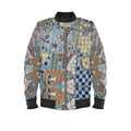 Men's classic bomber jacket with ribbed cuffs and zip front
