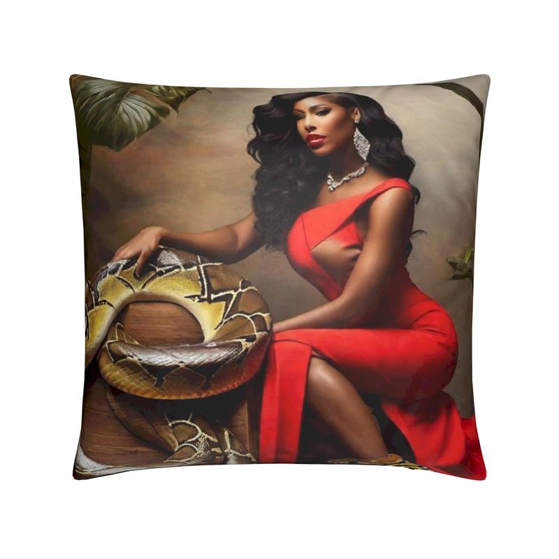 LuiiLoviie and Pet Red and Brown Multicolor Cushions