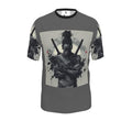 Rich and Rich Ninja With Swords Made Of Black Roses Grey Men's T-Shirt