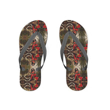 Load image into Gallery viewer, R&amp;RH LuiiLoviie Red Designer Female Flip Flops
