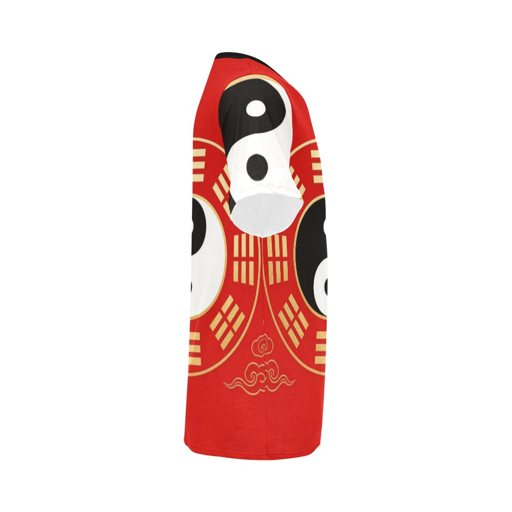 Rich and Rich Red Feng Shui Men's T-Shirt made of premium cotton with vibrant red color