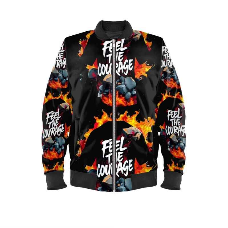 Classic men's bomber jacket with ribbed cuffs and waistband and full lining