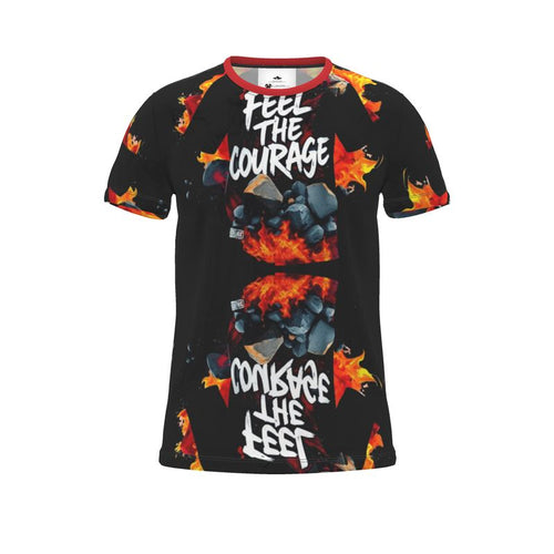Handmade Cut and Sew All Over Print T-Shirt in soft jersey fabric with vibrant design