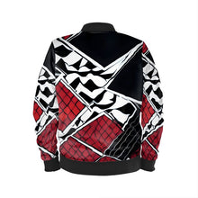 Load image into Gallery viewer, R&amp;RH Mens Burgandy and Black Checker Bomber Jacket
