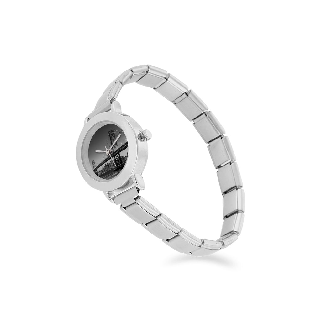 R&RH San Francisco Bridge Women's Italian Charm Watch with stainless steel band