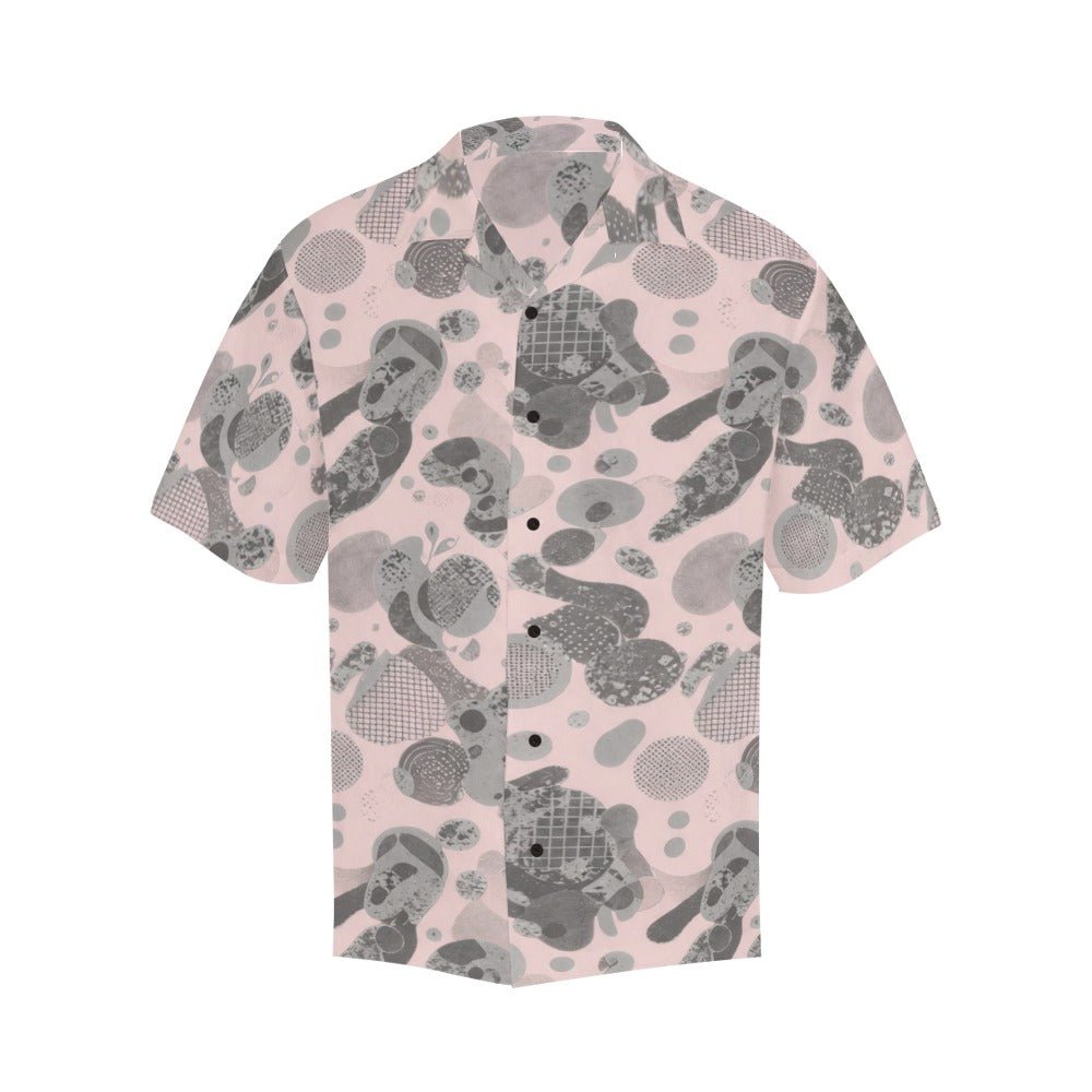 Pink fusion men's short-sleeve designer shirt with notch lapel and relaxed boxy fit — additional view 6