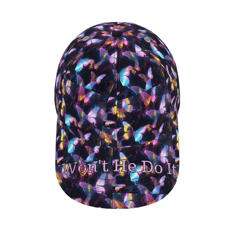 R&RH Womens Floral Inspiration Baseball Cap with floral design and silk satin lining