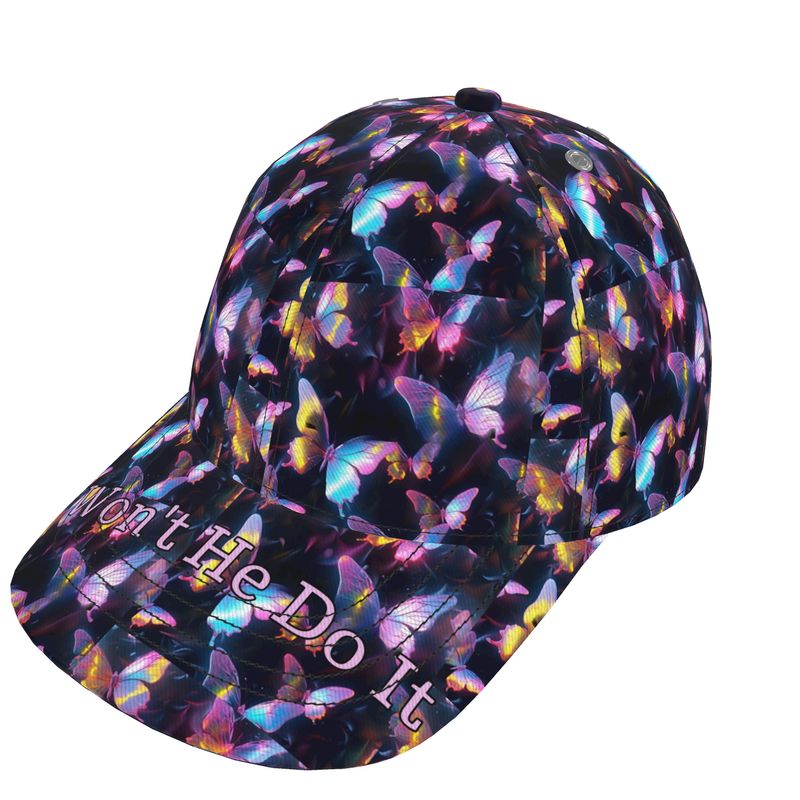 R&RH Womens Floral Inspiration Baseball Cap with floral design and silk satin lining