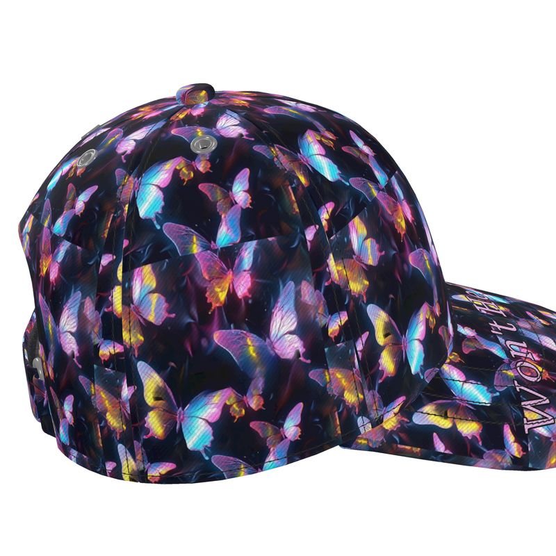 R&RH Womens Floral Inspiration Baseball Cap with floral design and silk satin lining